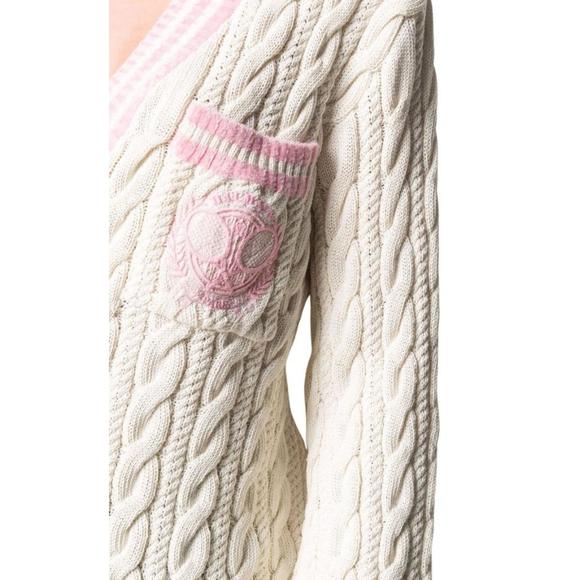 Balmain - Wool-Blend Cable Knit Sweater With Patch - FR 38 - Picture 5 of 5